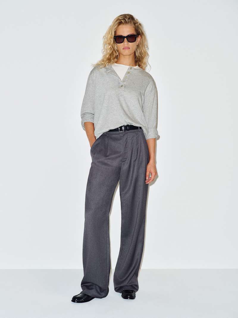 Reformation Marcus Oversized Henley Tee