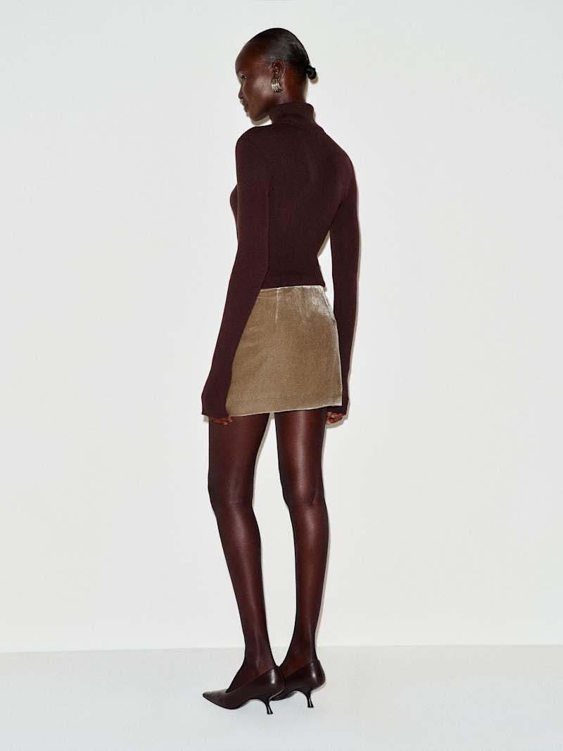 Carla Low Waist Velvet Skirt