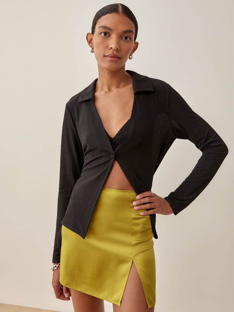 Robbie Silk Skirt Mini Reformation