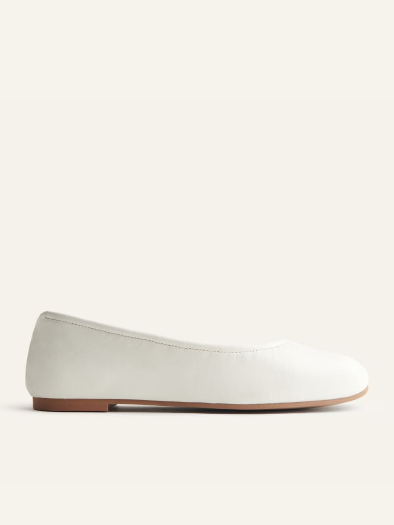 Bettie Ruched Ballet Flat - Leather Sustainable Shoes | Reformation