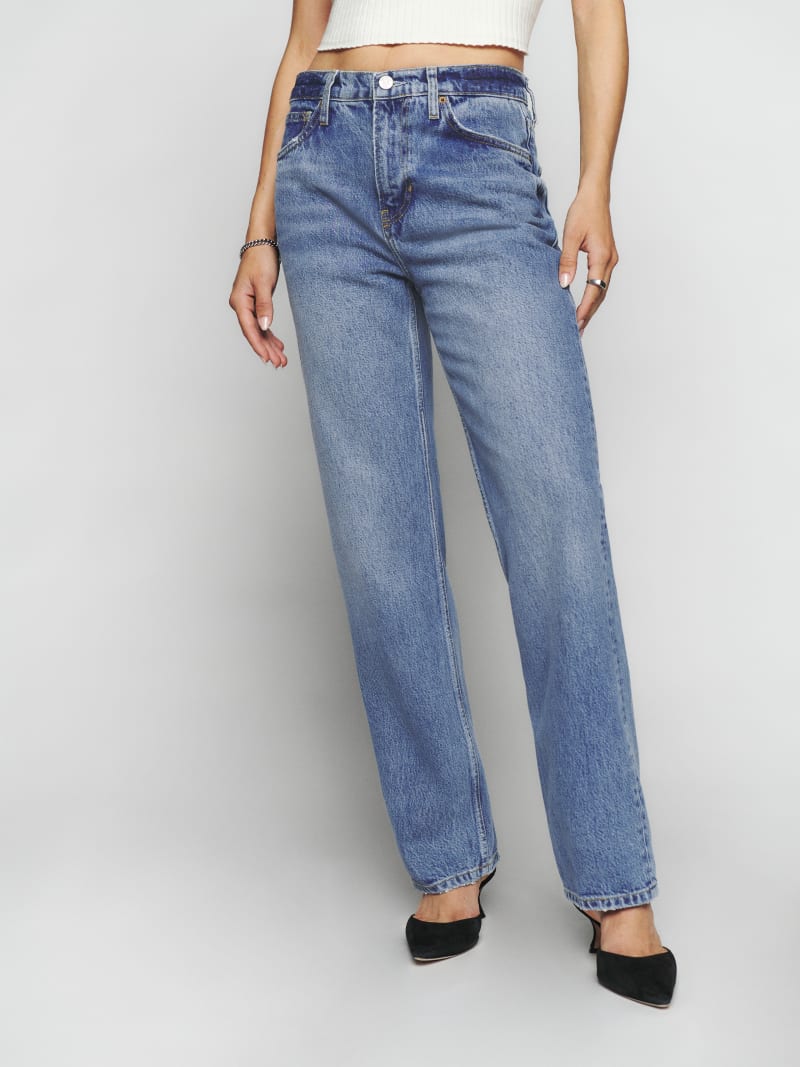 Casey Mid Rise Relaxed Straight Jeans - Sustainable Denim | Reformation