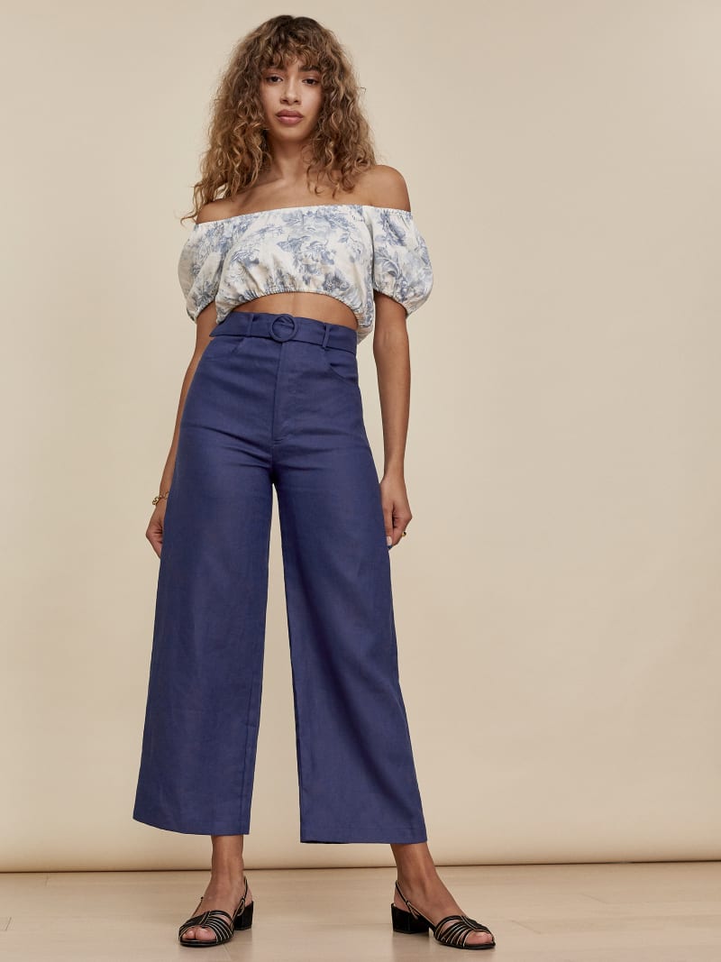 Riza Poncho Linen Blend Blouse main image 1
