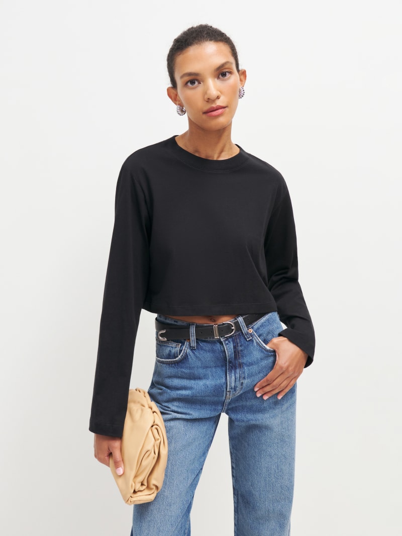 Becca Relaxed Long Sleeve Cropped Tee - Long Sleeve | Reformation