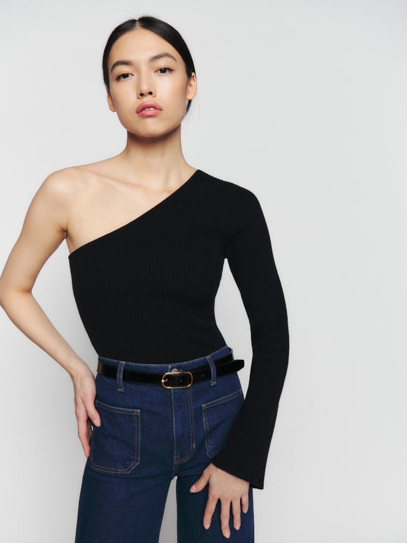 Santo Cashmere One Shoulder Sweater - Sustainable Sweaters | Reformation