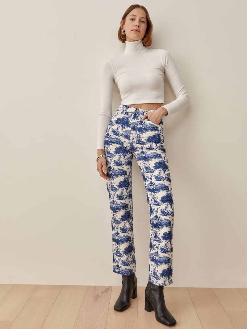 Delfina High Rise Straight Jean in Pastoral