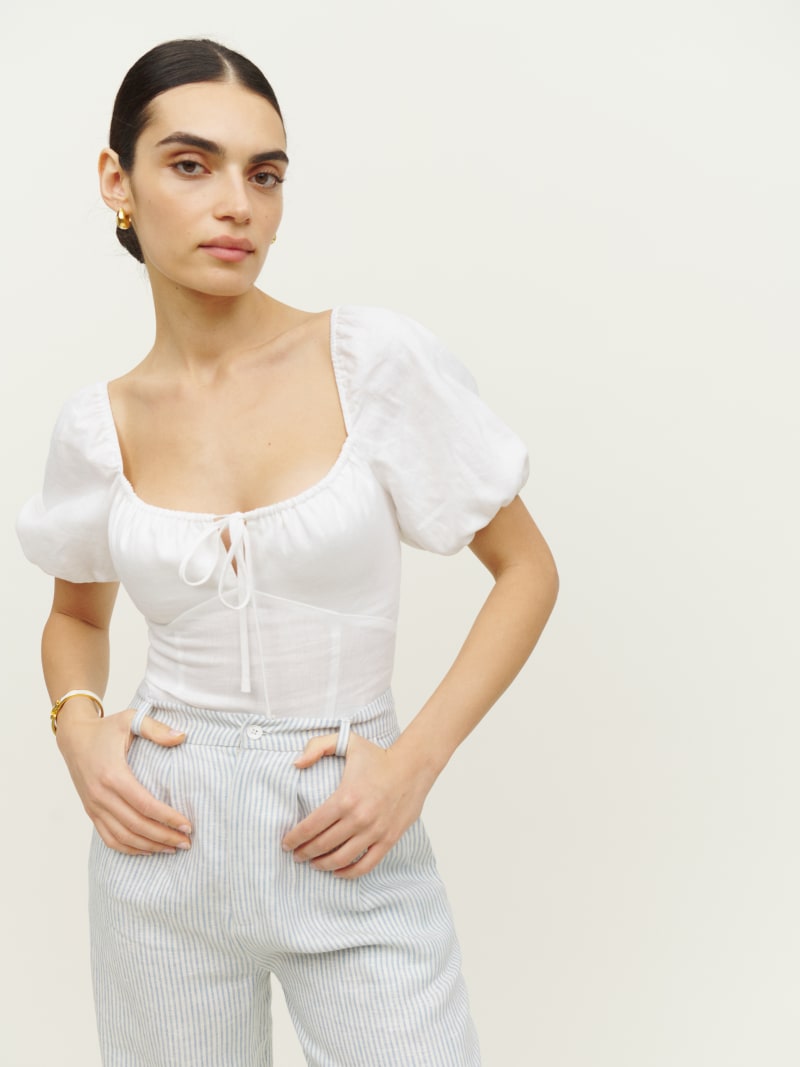 Rory Linen Top - Short Sleeve | Reformation
