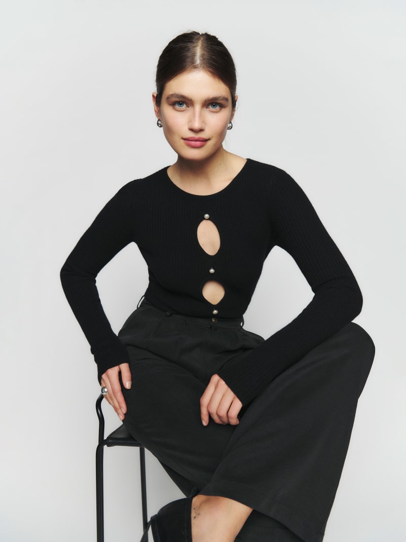 Jacopo Cashmere Cut Out Sweater - Sustainable Sweaters | Reformation