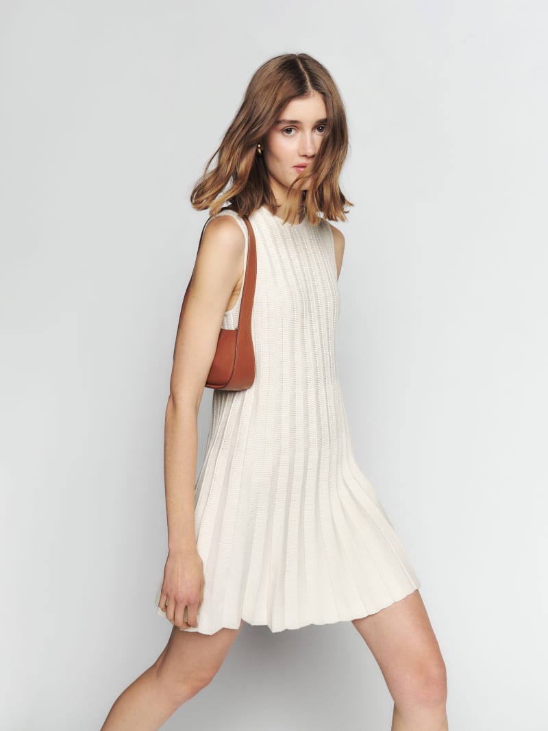 Ezra Cotton Knit Mini Dress Sustainable Sweaters Reformation