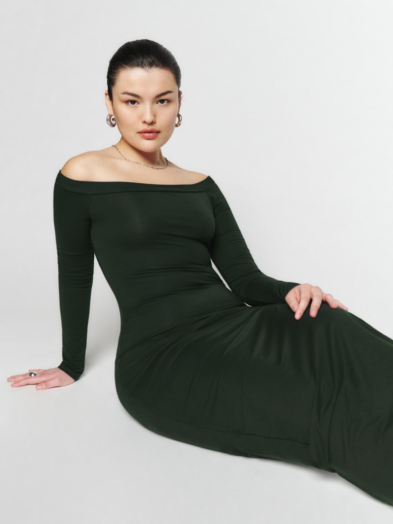 Prudence Knit Dress Long Sleeve Midi Reformation