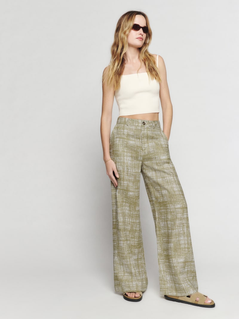 Emersyn Solid Linen Pant Beige - Hale Bob