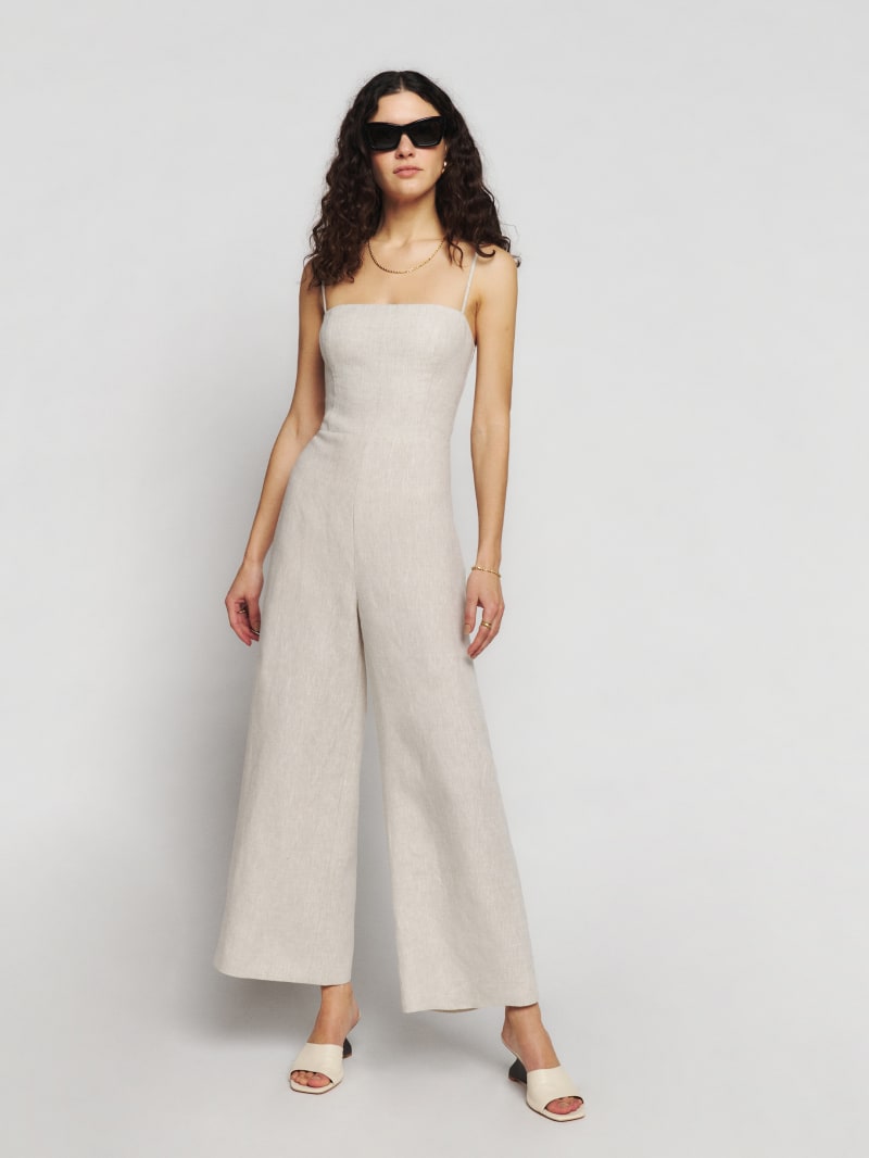 Maeve Cutout Linen Jumpsuit Wishupon