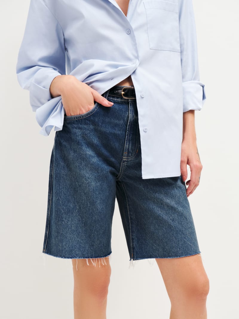 Val 90s Mid Rise Jean Shorts - Sustainable Denim | Reformation