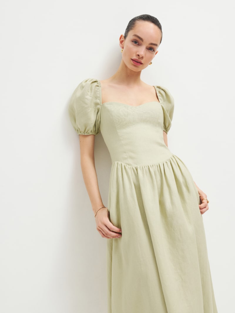 Davila Linen Dress - Short Sleeve | Reformation