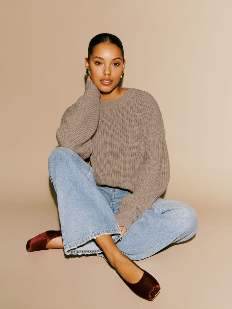 Sam Cotton Cashmere Oversized Crew Sweater - Sustainable Sweaters ...