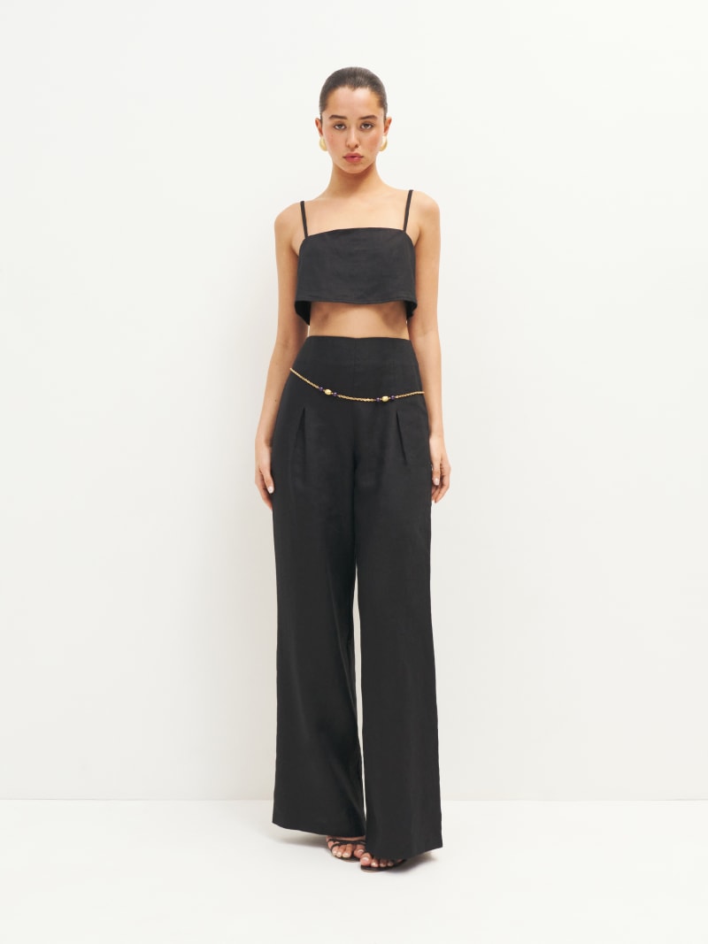 Cleo Linen Pant - | Reformation