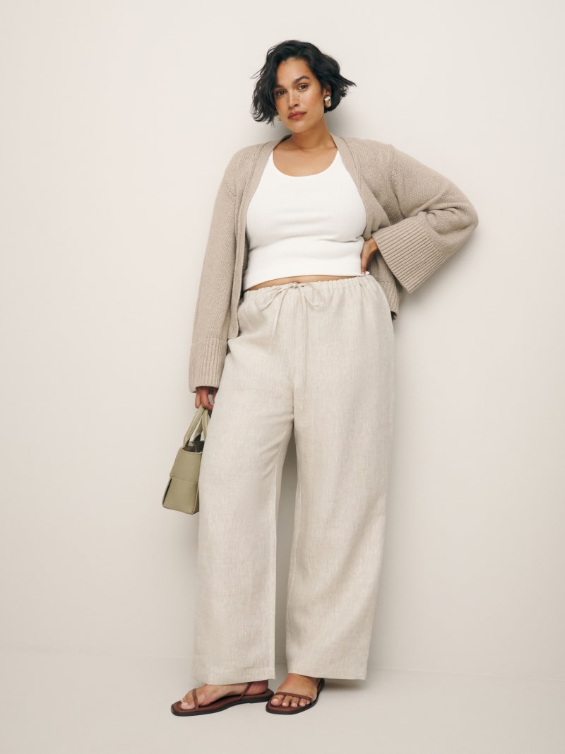 Pants Santana Lino Khaki Linen - Olga de Polga