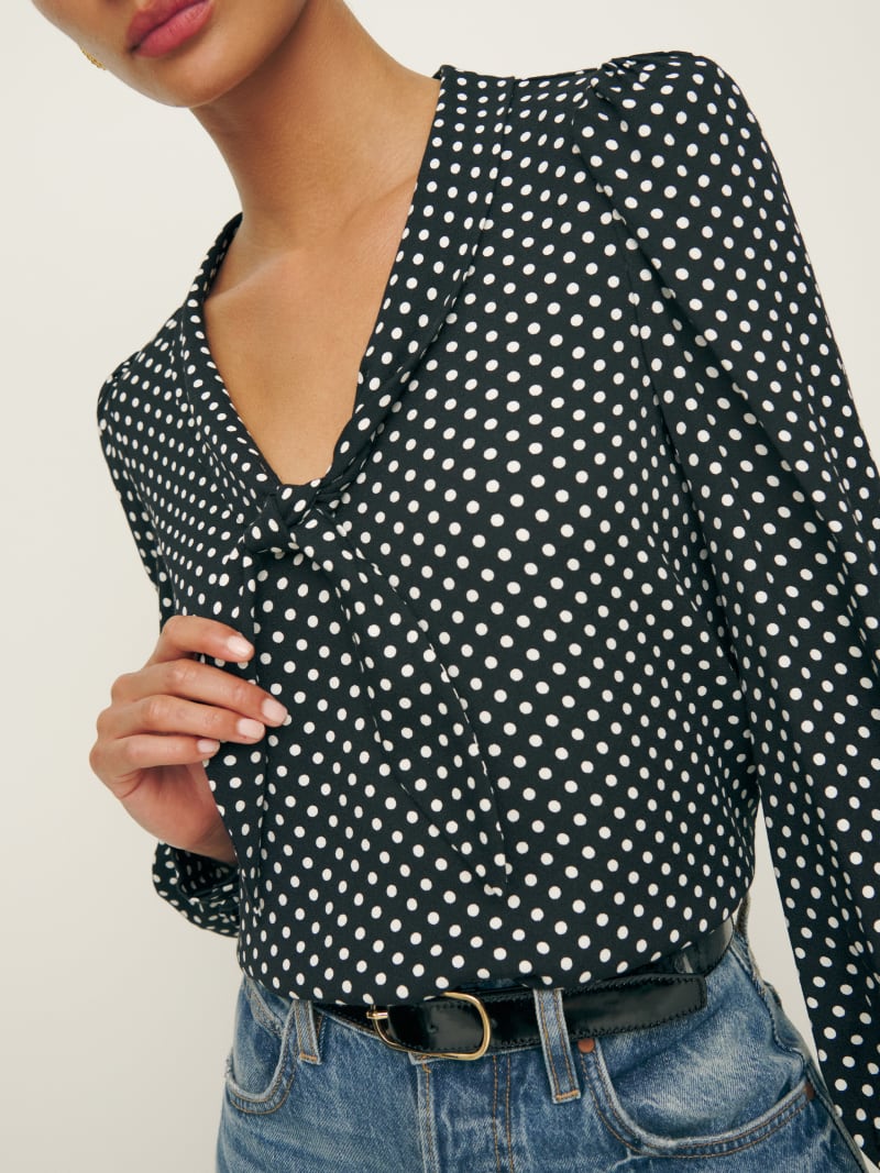 Anaya Textured Drop Shoulder Long Sleeve Top