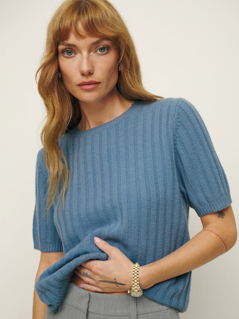 Tess Color Block Black Taupe Tan Striped Sweater