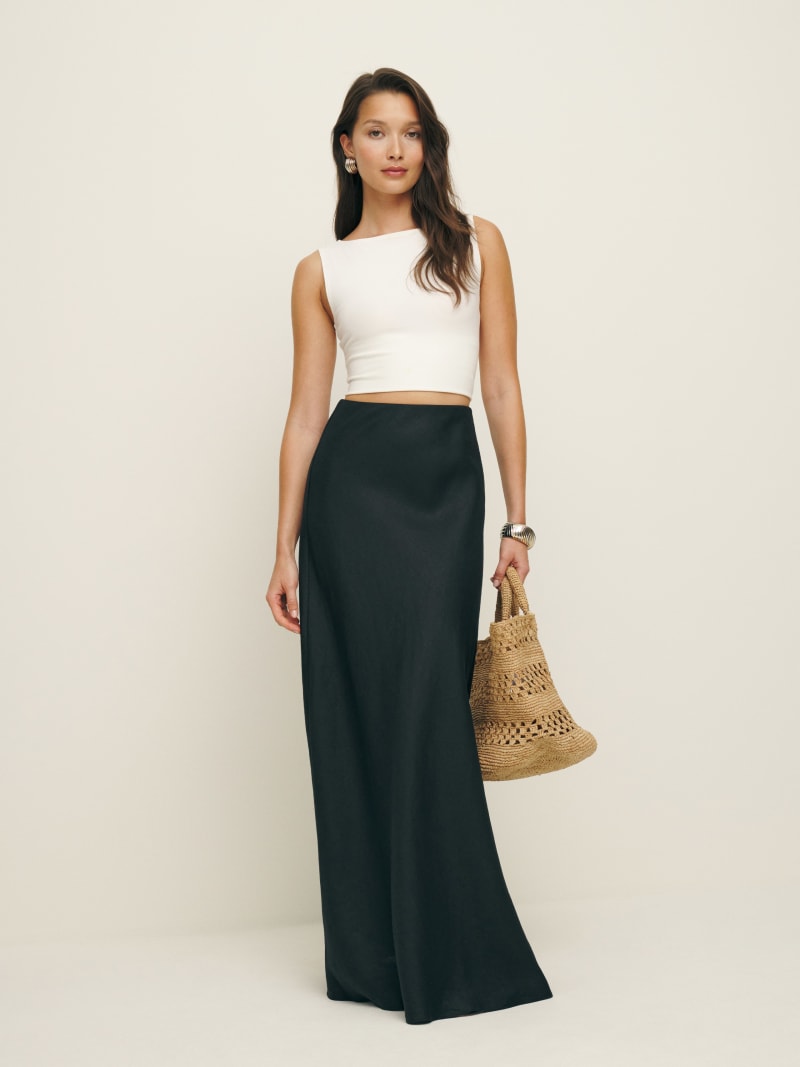 aina linen skirt terra