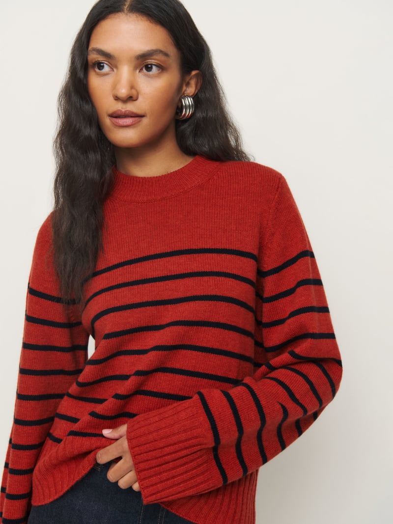 Gastão Sweater, Tomato Stripe
