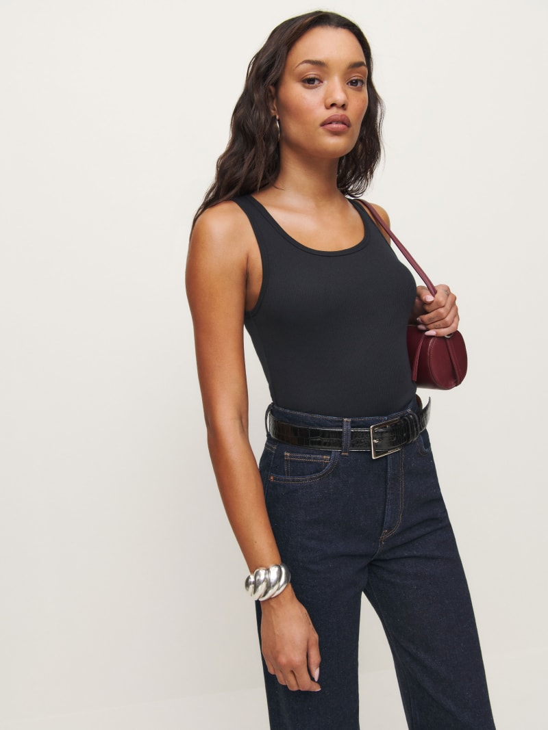 Karlie Olive Solid Ribbed Tank