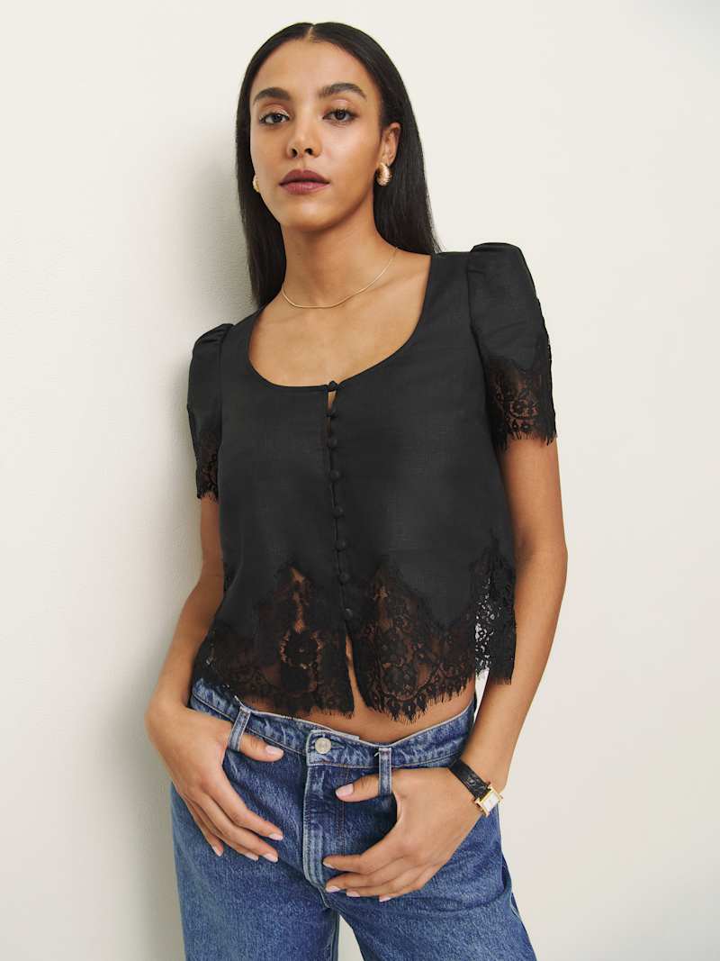 Zoe Top, Linen