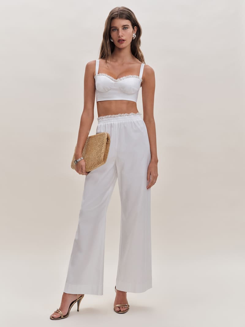 LITTLE A - Cutie Frutti Pippa Jam Pant Set - White