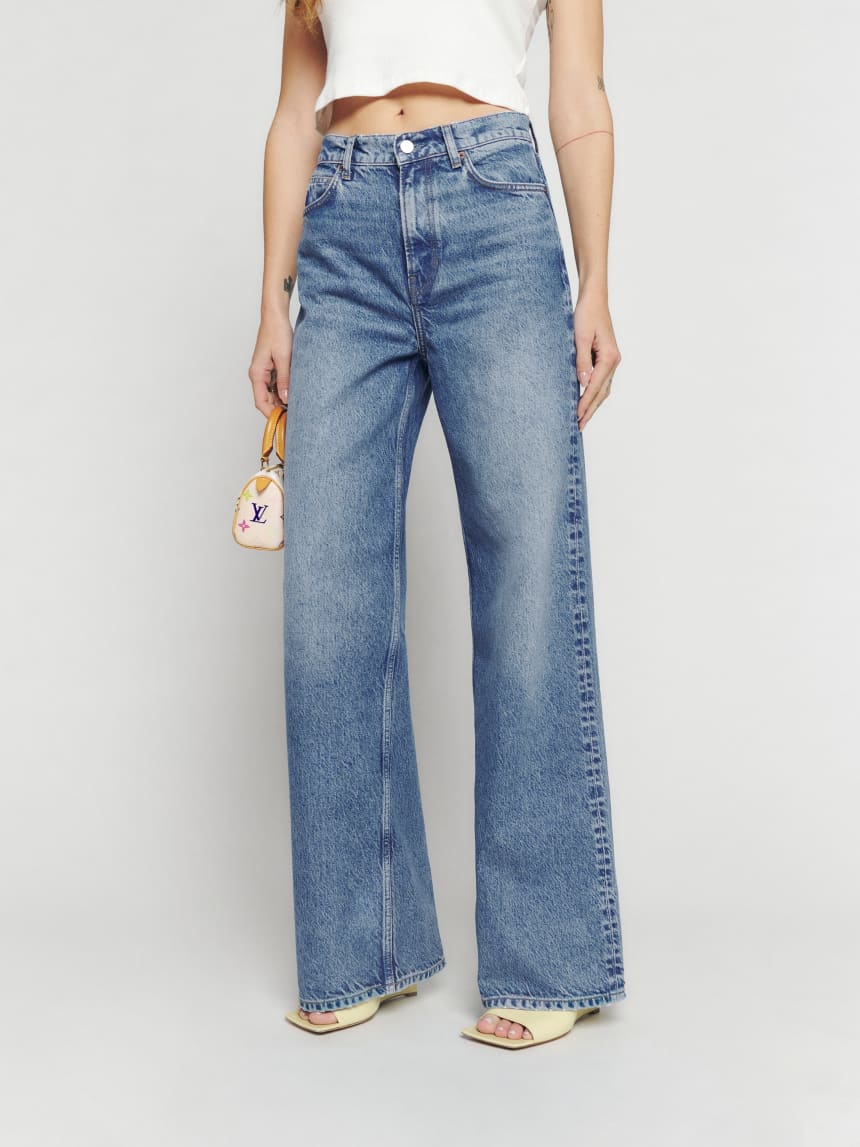 Reformation Cary High Rise Slouchy Wide Leg Jeans