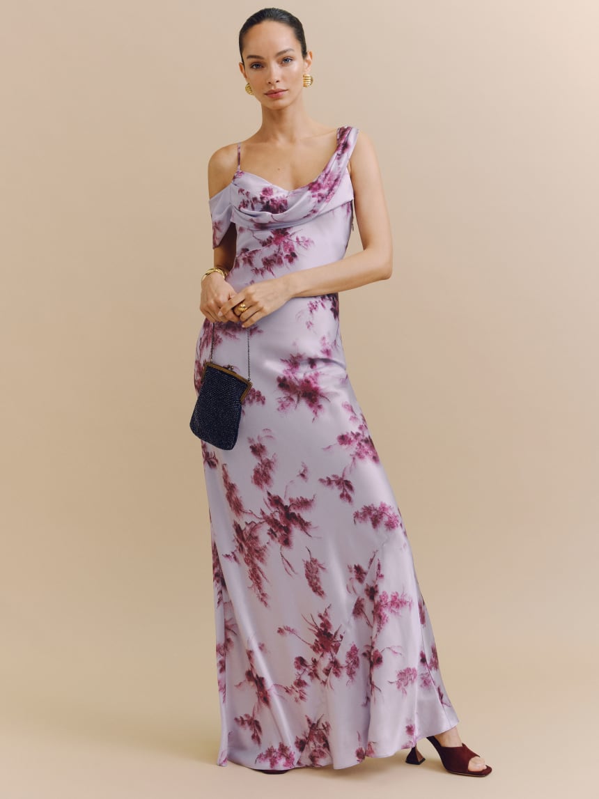 Reformation Ronda Silk Dress