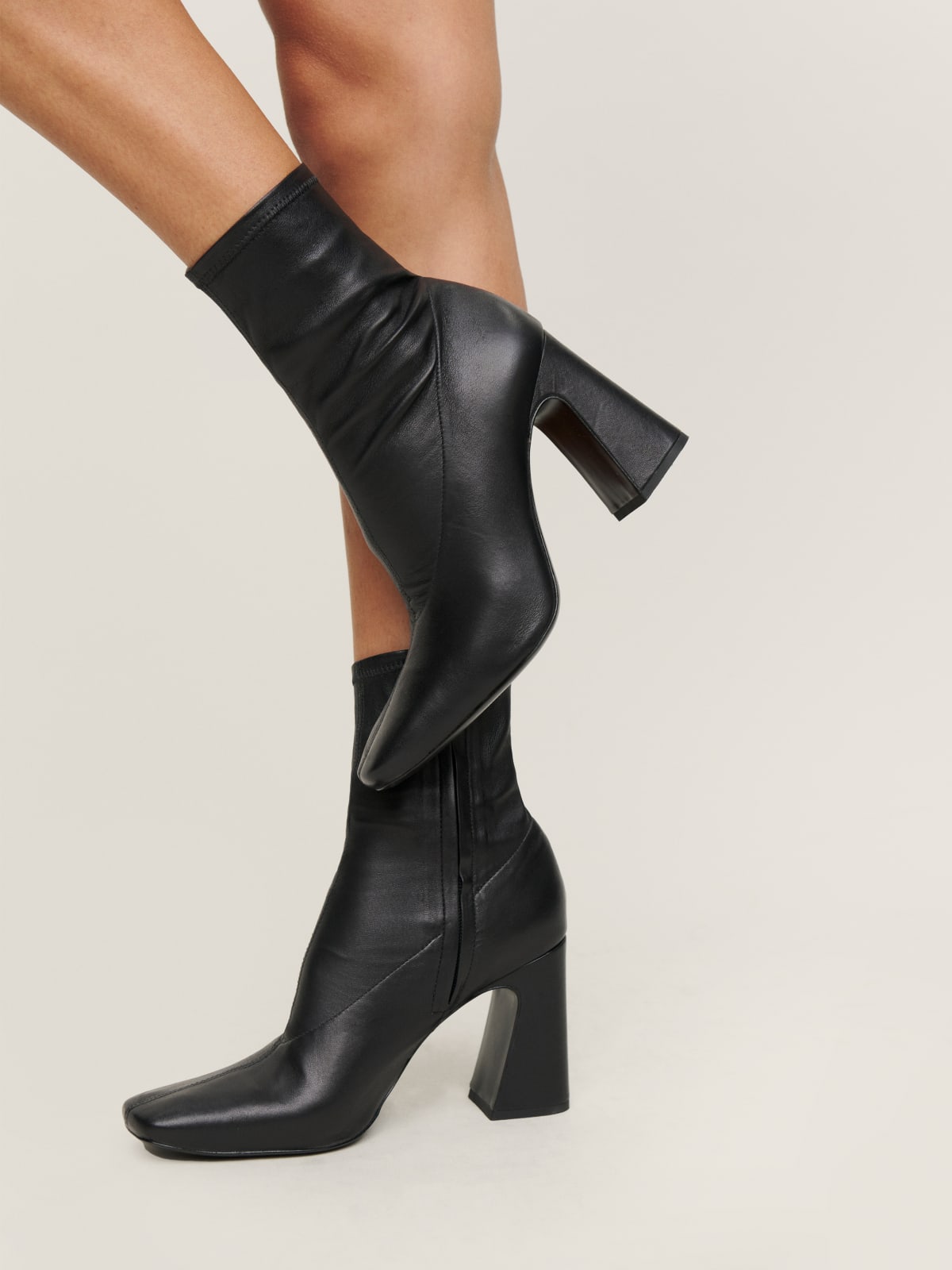 Leather sock boots
