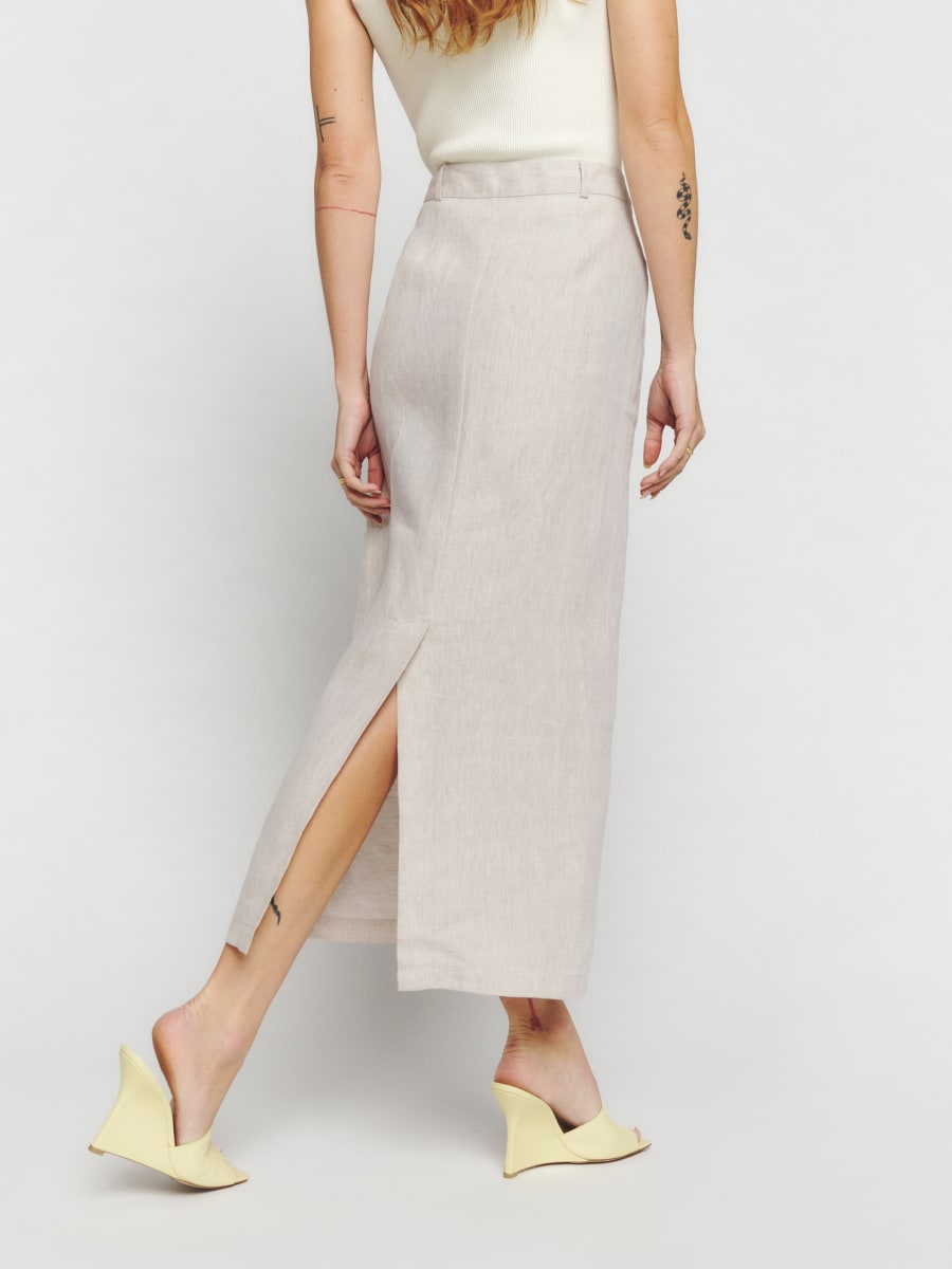 Florence linen skirt reformation hotsell