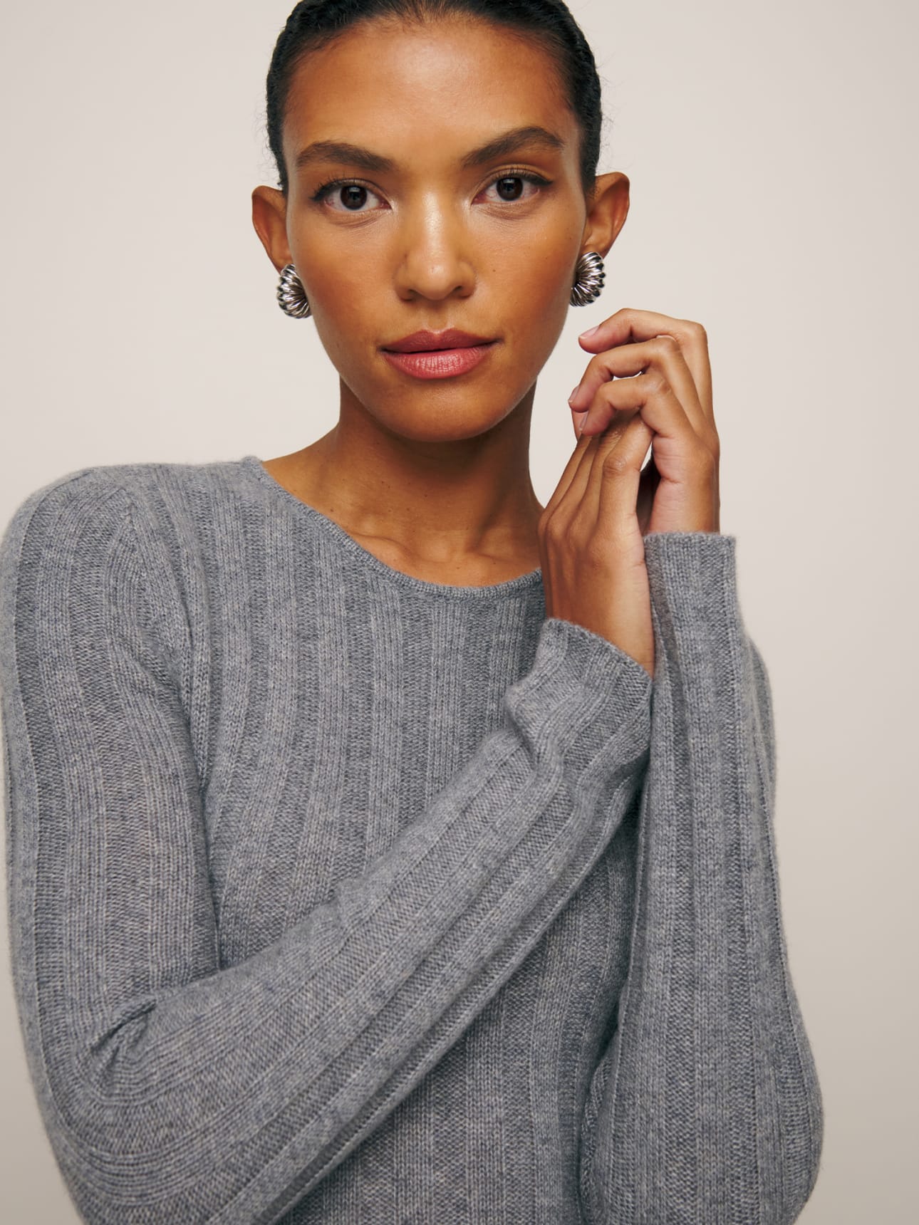 Reformation Evan cashmere knitted dress - Grey