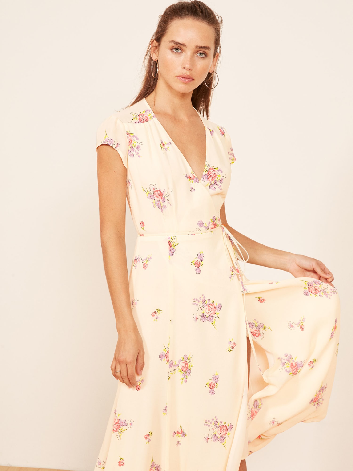 Carina midi cheap wrap dress reformation
