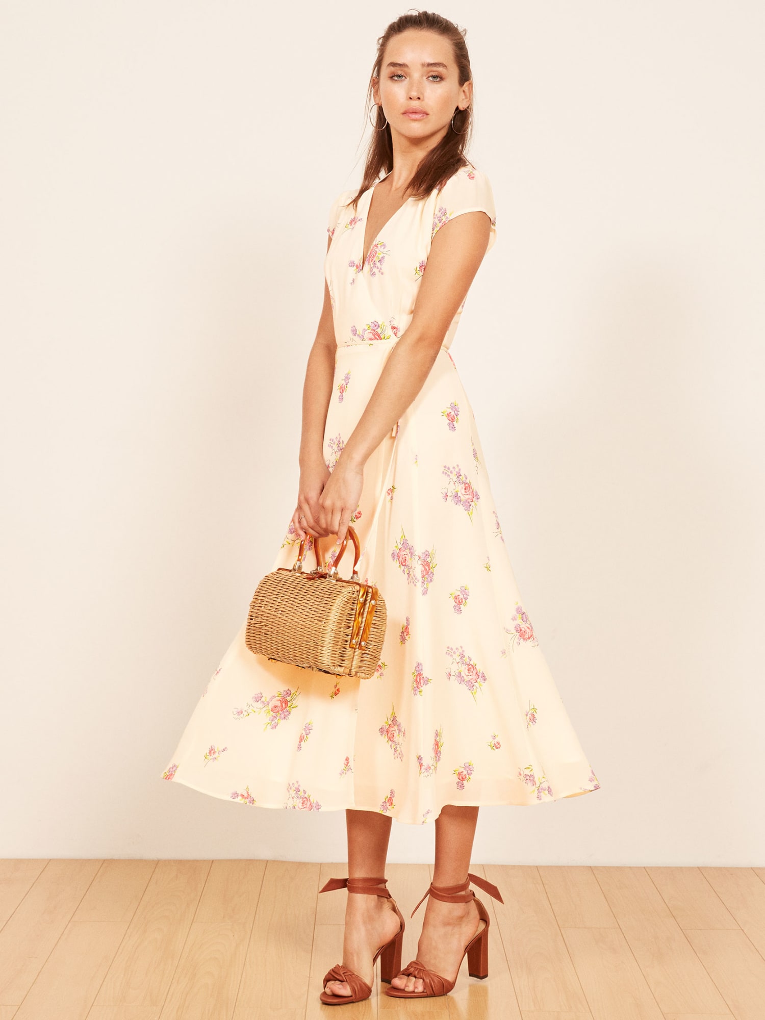Carina midi wrap dress reformation clearance