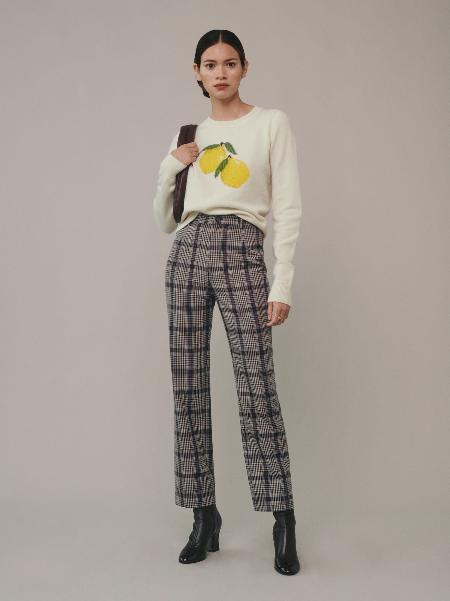 Reformation plaid outlet pants