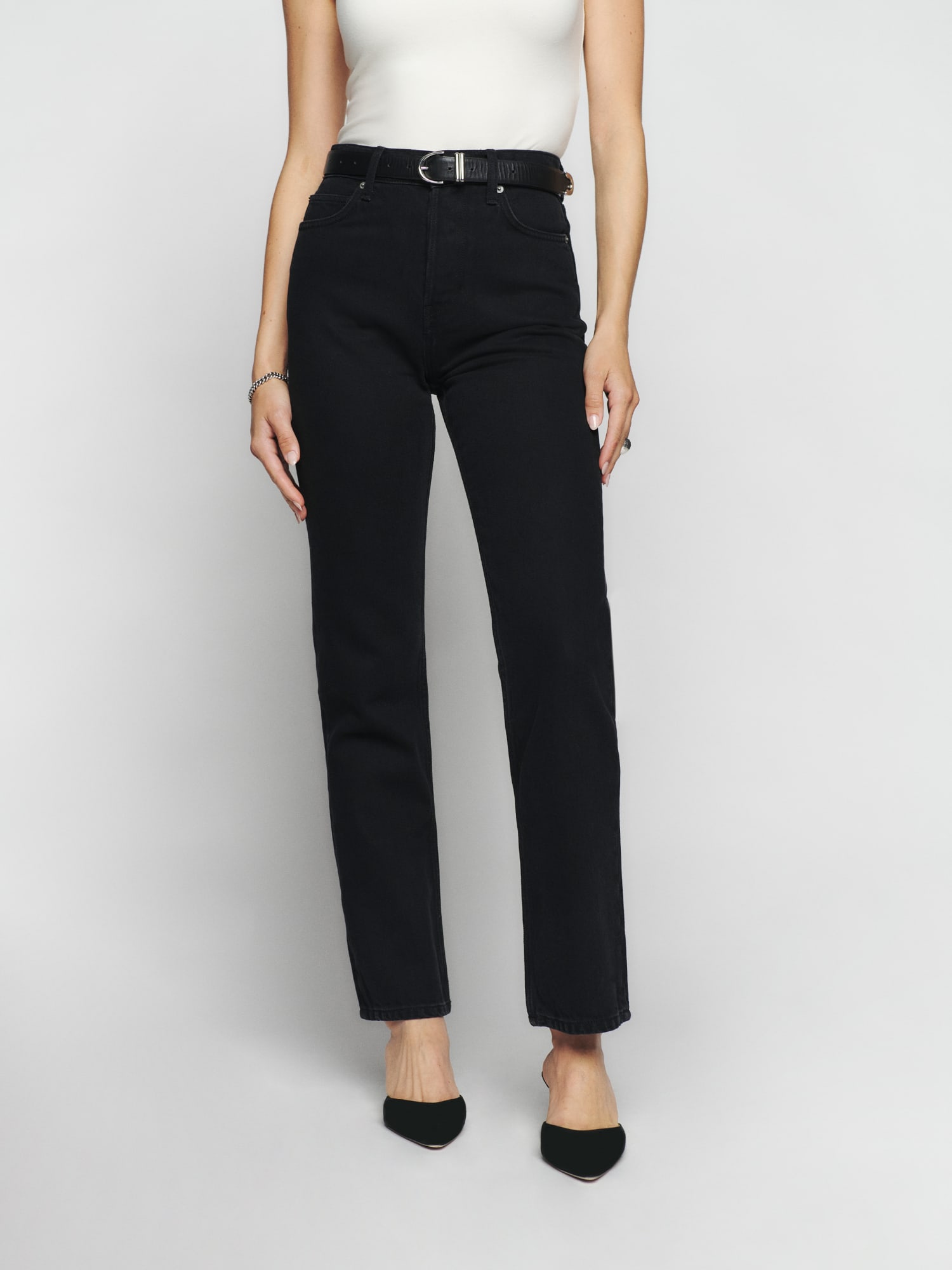 Cynthia Rise Straight Jeans Sustainable Denim | Reformation