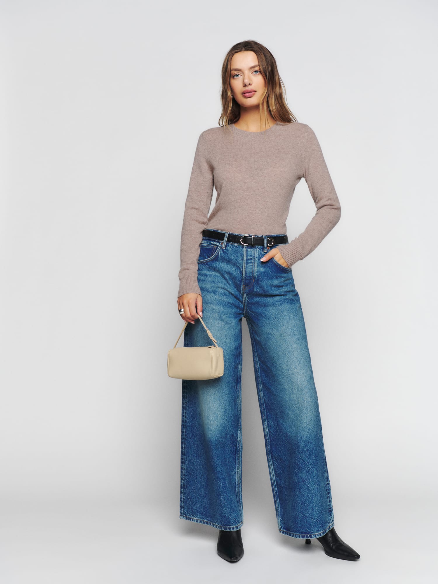 Reformation Cashmere Crew - Natural