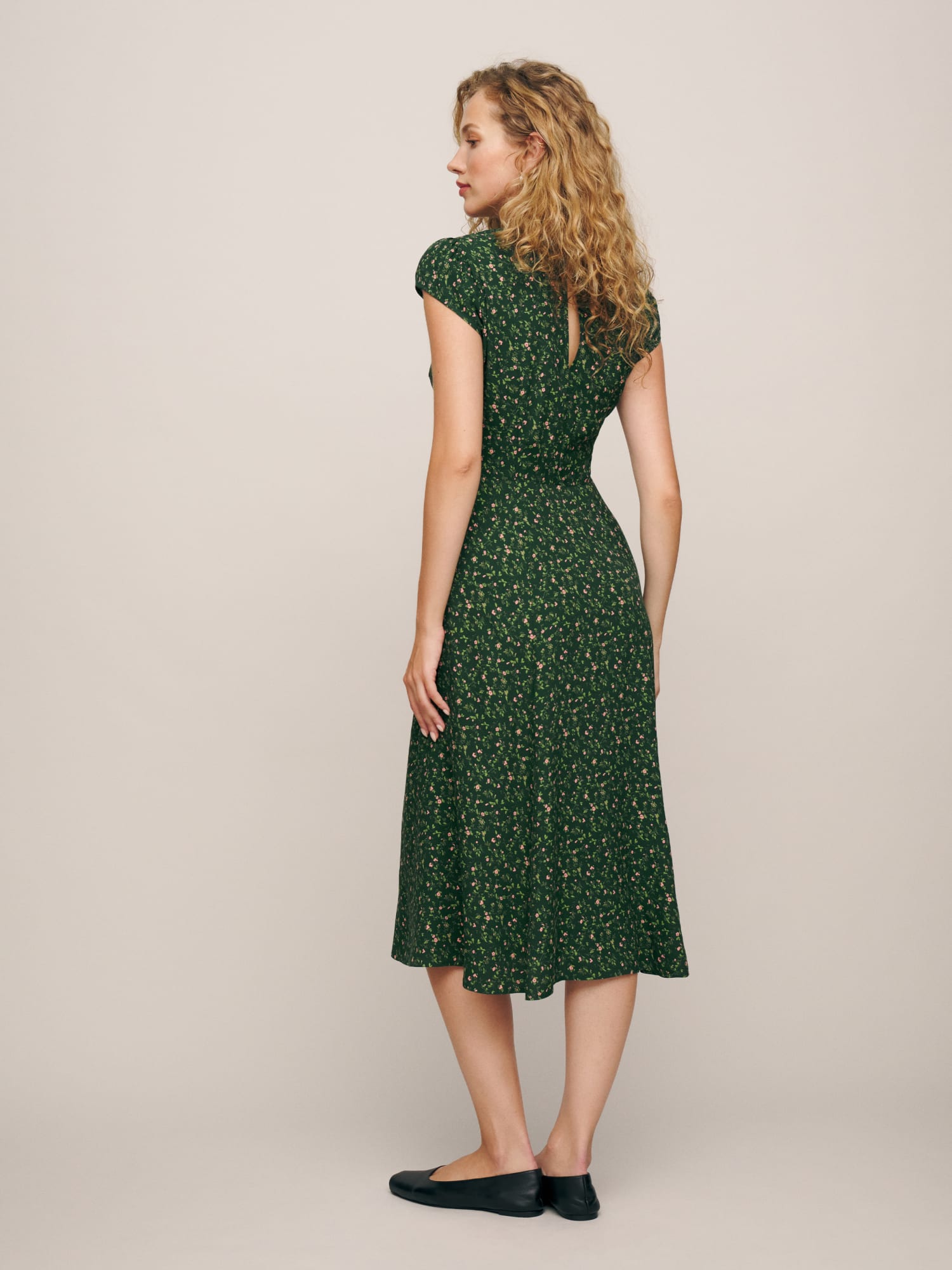 Fauna front button midi dress discount