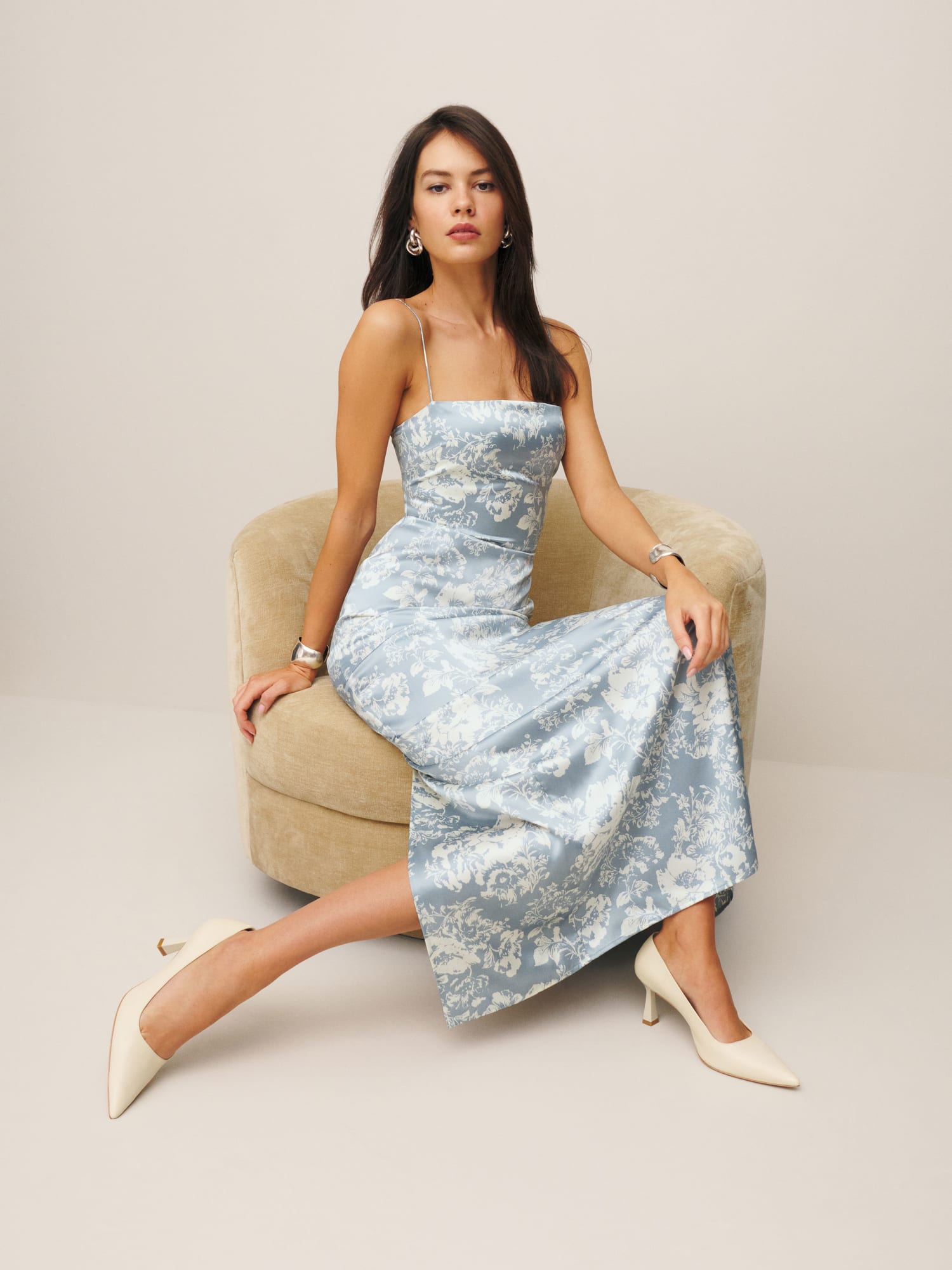 Frankie Silk Dress Sleeveless Maxi Long Reformation