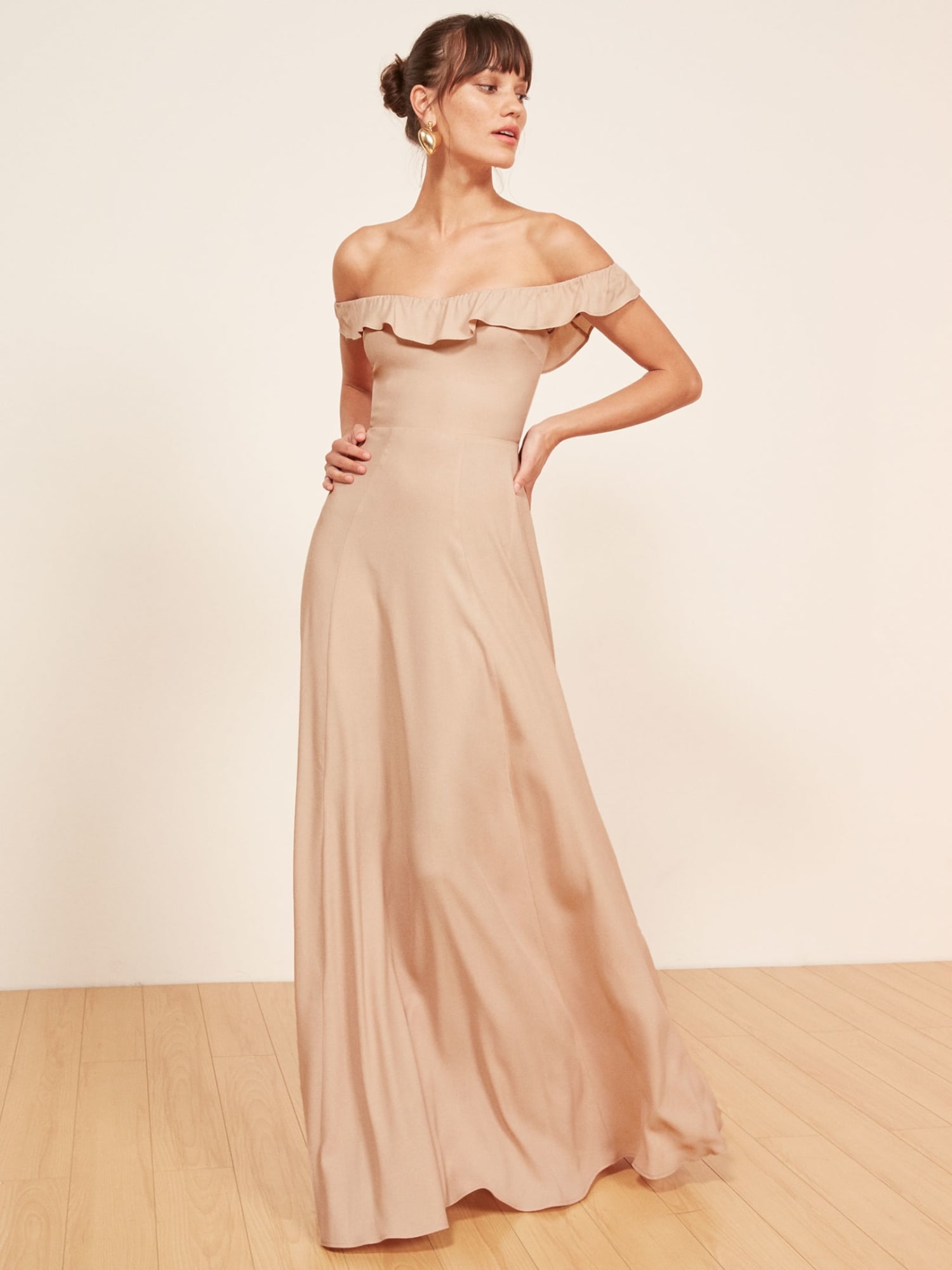 Reformation champagne dress best sale