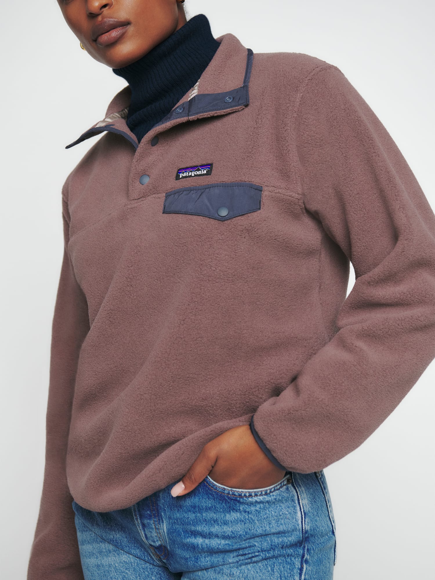 Patagonia Snap T Synchilla Fleece Beige/Brown from Patagonia