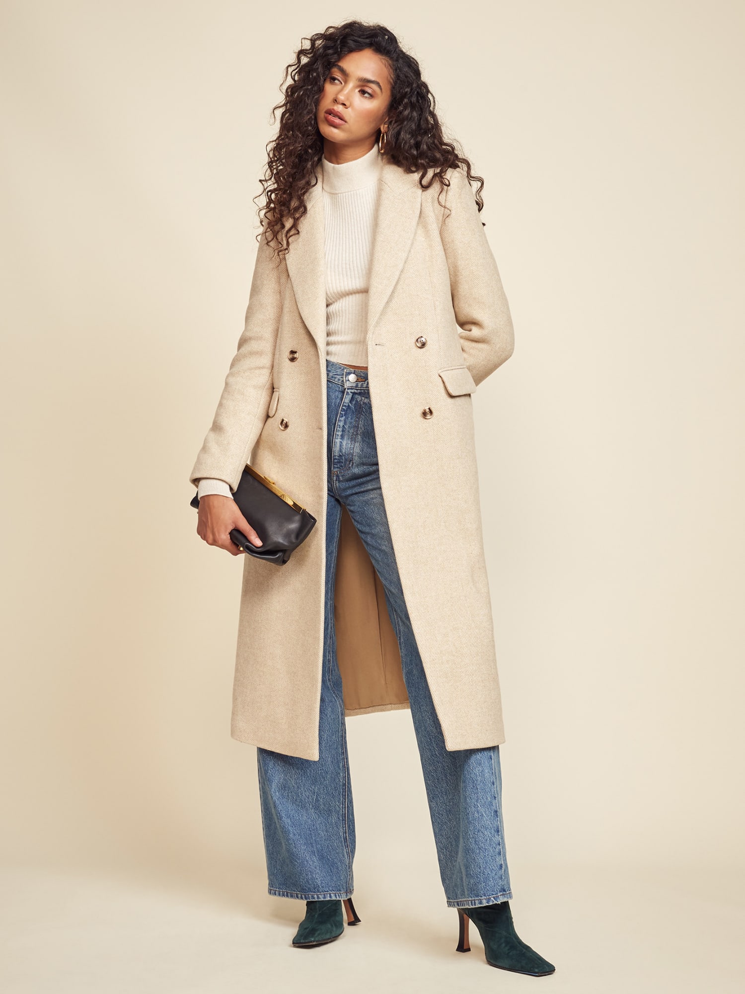 Reformation wool coat top