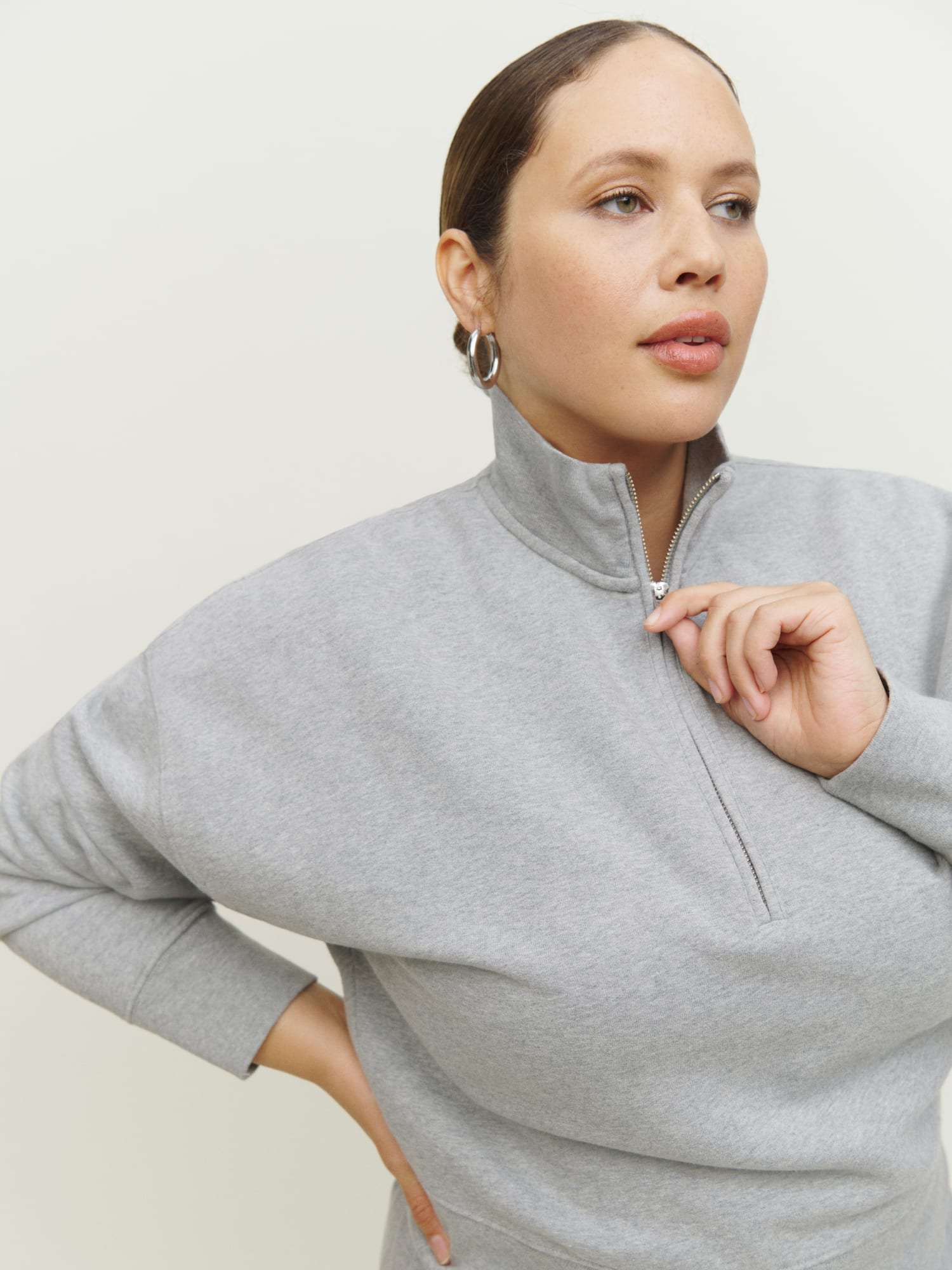 The 1/2 Zip Sweatshirt– Almina Concept