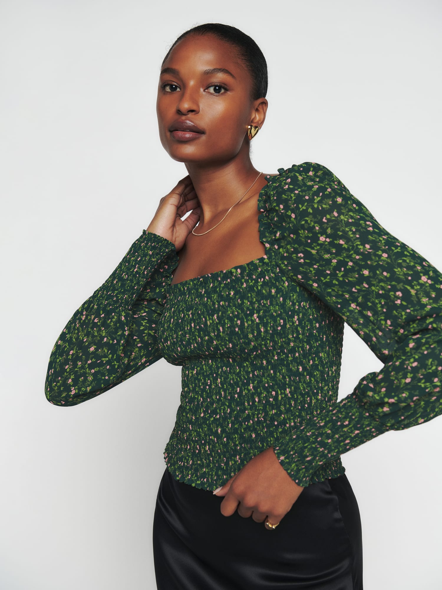 Reformation smocked top clearance