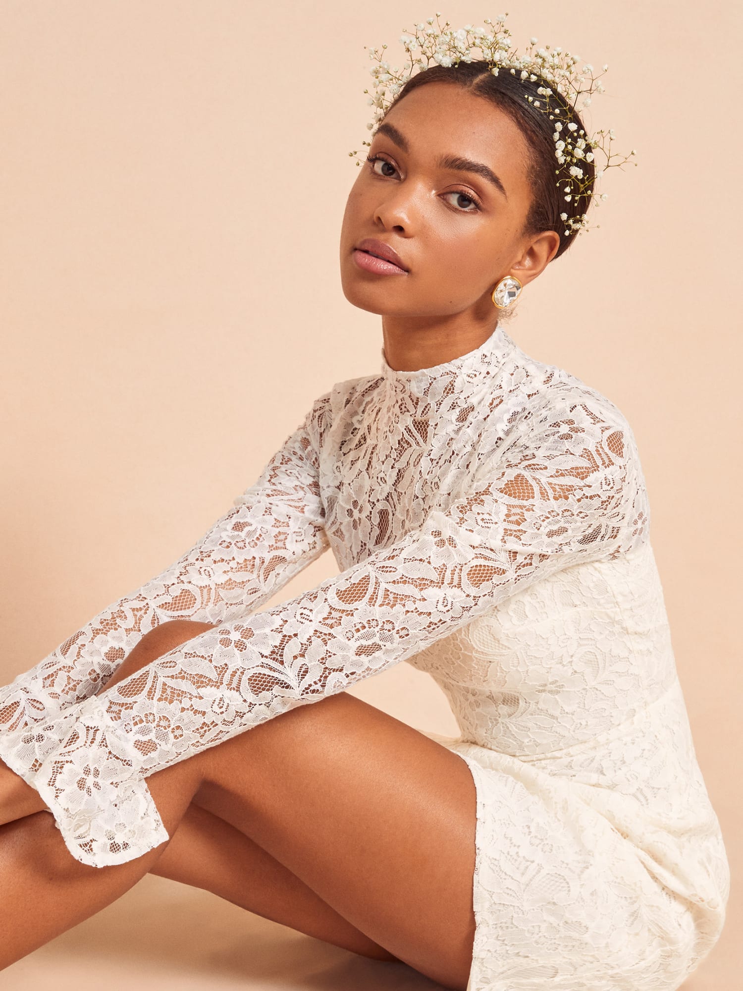 Reformation white hot sale lace dress
