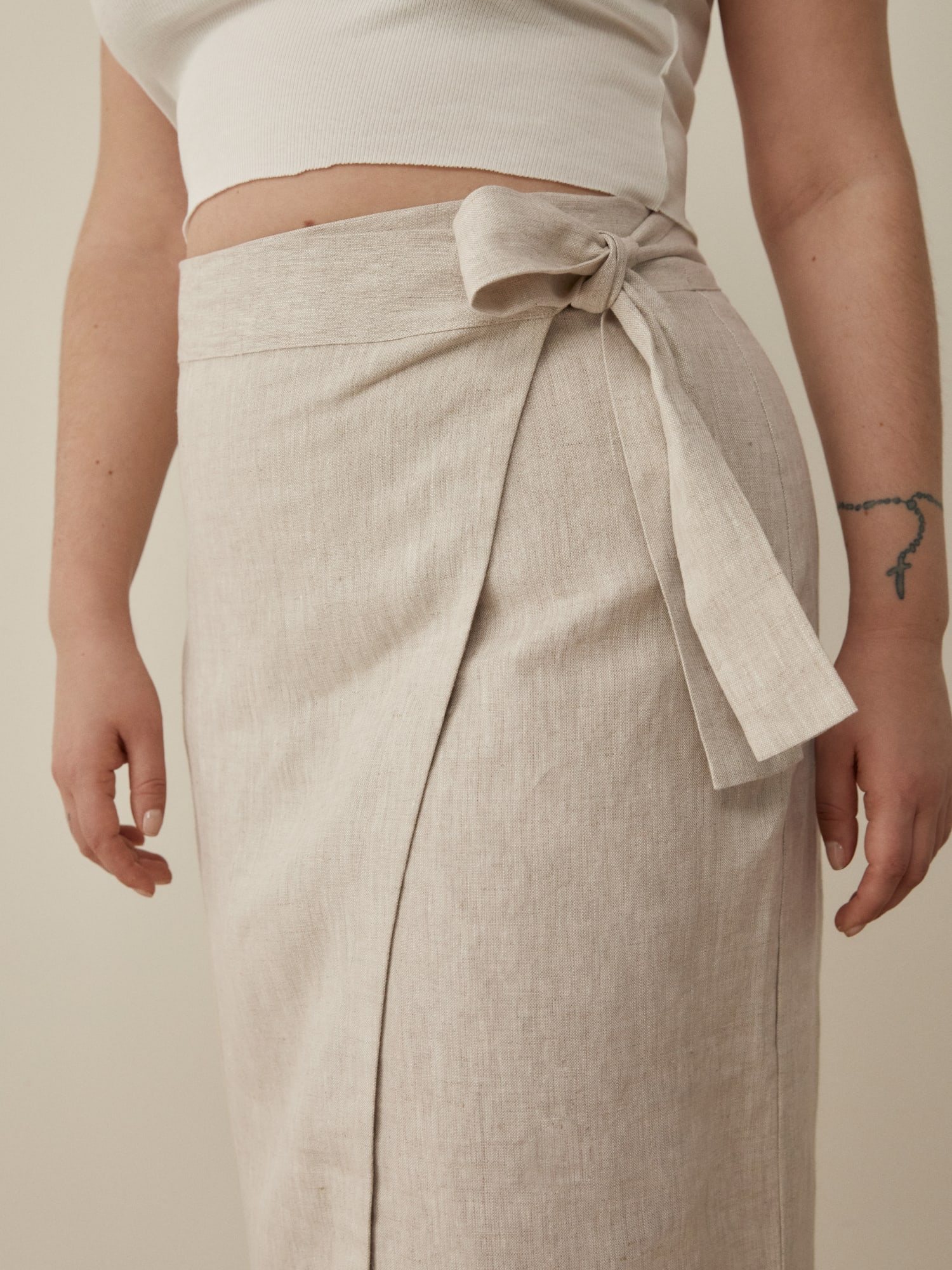 Florence linen cheap skirt reformation