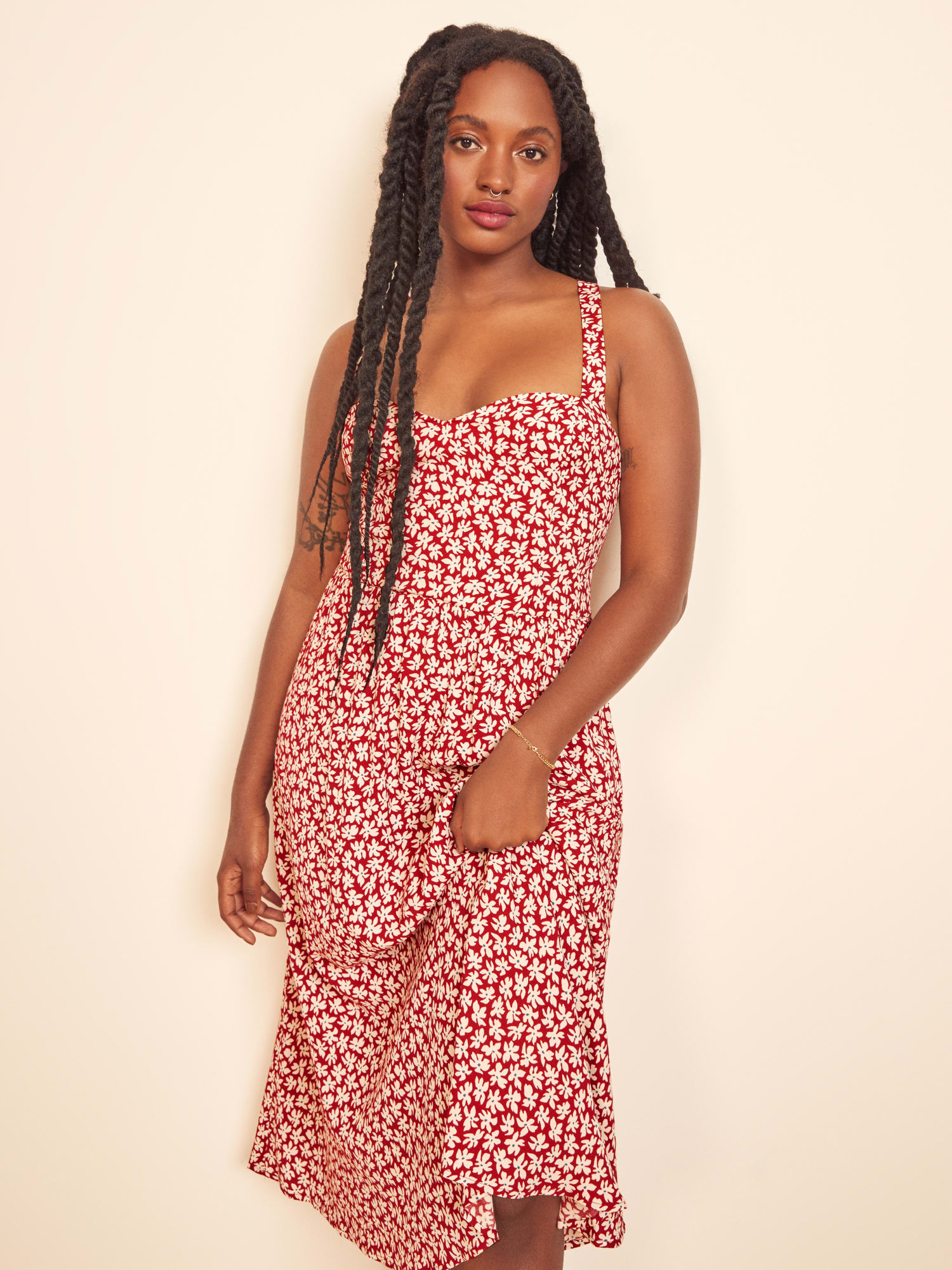 Reformation floral midi dress store