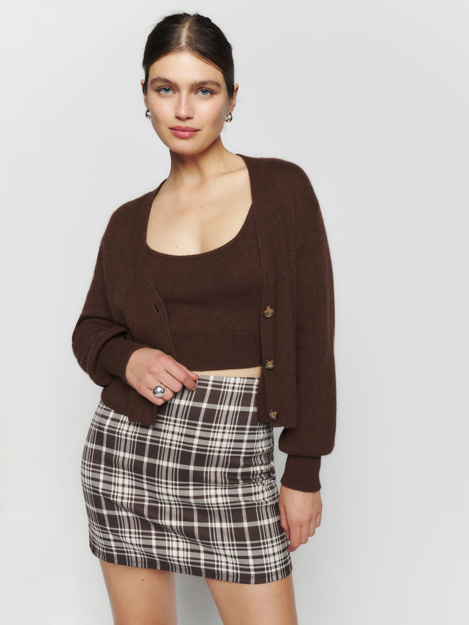 Varenne Cashmere Tank And Cardi Set - Sustainable Sweaters