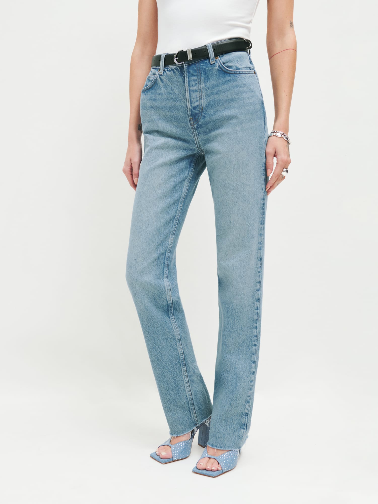 Rise Straight Jeans - Sustainable Denim | Reformation
