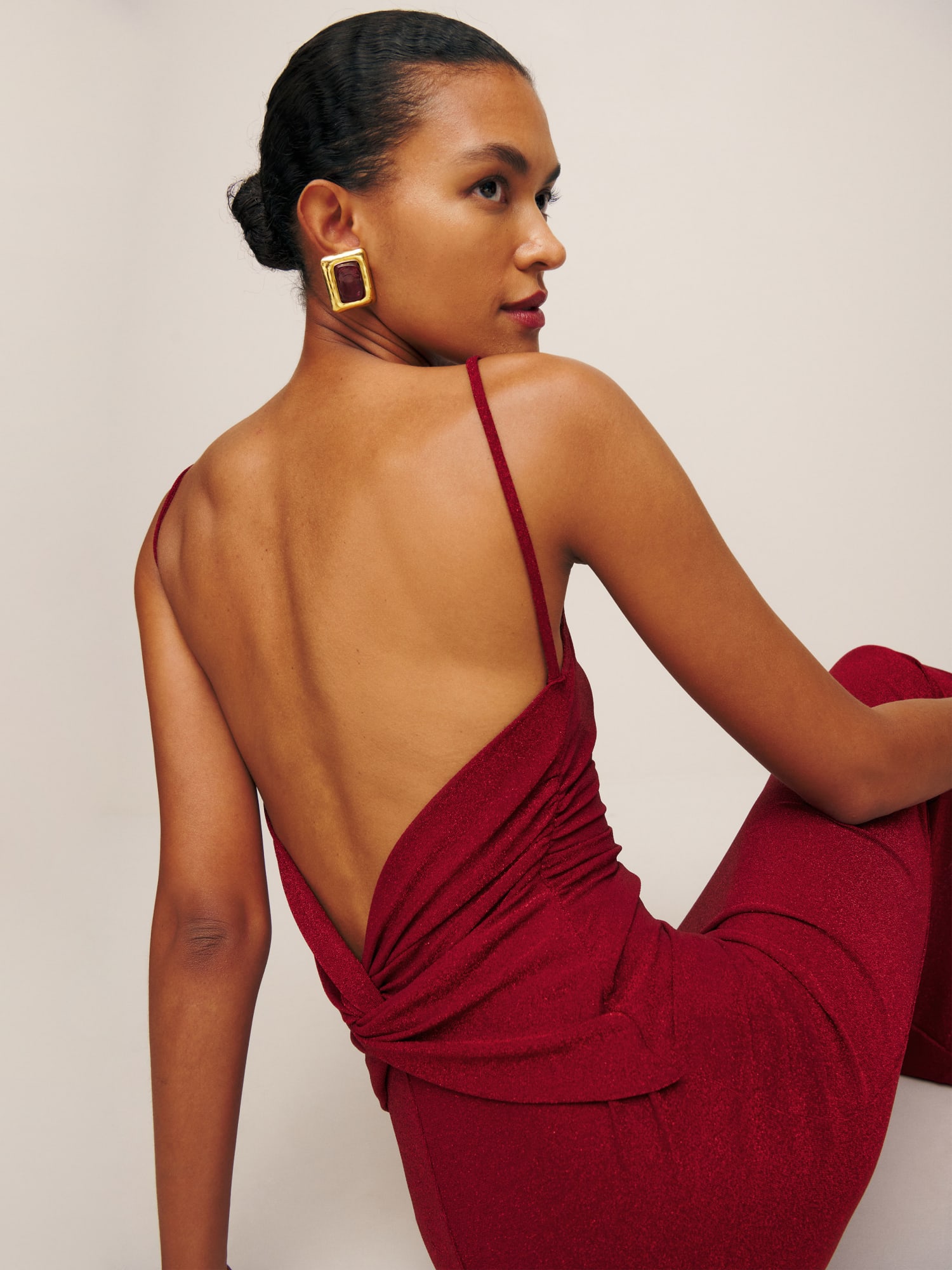 Breslin Dress Sleeveless Midi Reformation